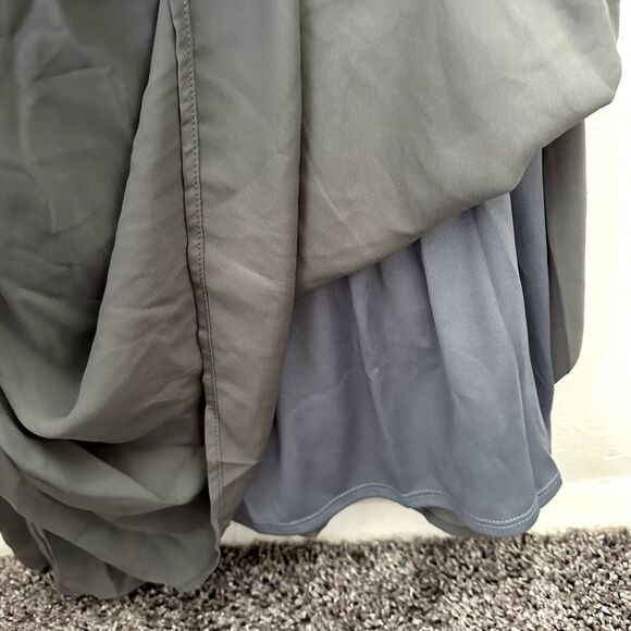 Show Me Your MuMu Caitlin Ruffle Maxi Dress in Grey - Picture 5 of 7